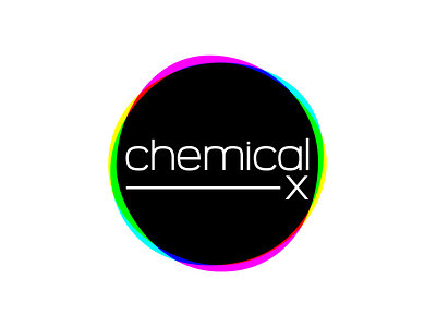 Chemical X Logo chemical cmyk logo round science simplistic x