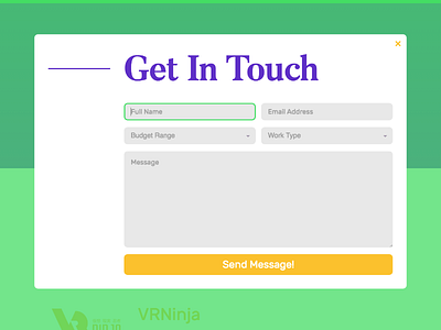New Portfolio – Contact Form bold clean contact flat form simplistic web website