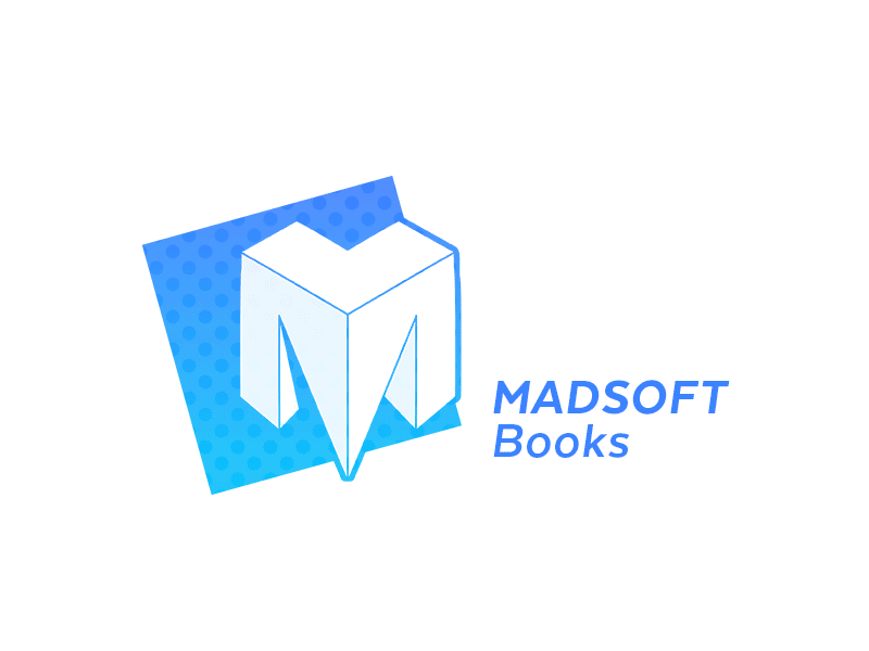 MADSOFT Publishing branding colourful logo shapes simplistic