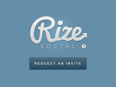 Rize Social Landing Page blue button css silver