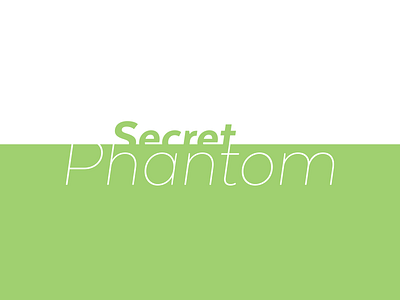 Logo Practice #9: Secret Phantom brand logo practice simplistic