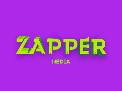 Logo Practice #16: Zapper Media 3d brand contrast logo simple