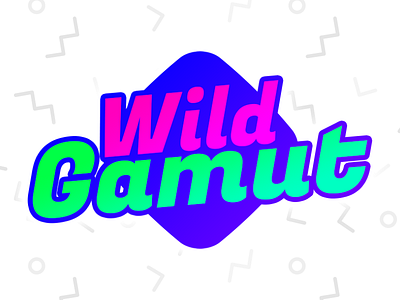 Wild Gamut Logo 90s brand branding high contrast logo memphis saturated