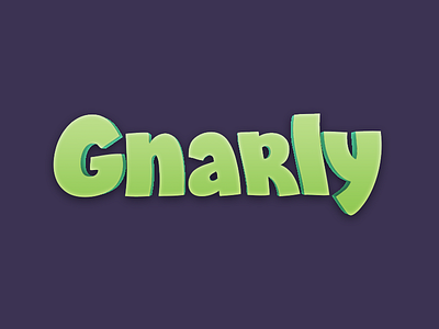 Logo Practice #19: Gnarly 3d brand logo logotype simple