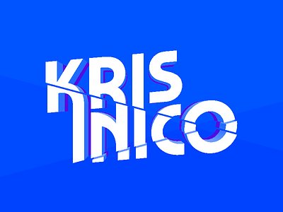 Kris Nico 3d brand branding logo logo 3d logotype simple simplistic