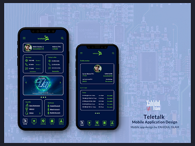 TELETALK mobile application Study beautiful mobile mobile ui modern oparator sim company ux ziik