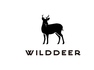 wild deer antler logo design