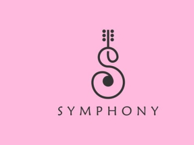 Letter s symphony orcestra logo design audio letter logo music s sign simple singer song symphony vector