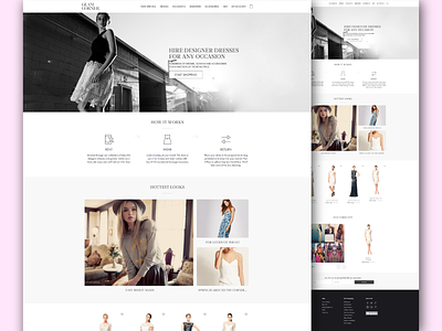 Glamcorner e-commerce design dress dress rent e-commerce ecommerce landing shop startup