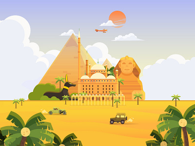 Egypt Poster egypt illustration poster pyramid travel