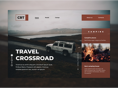 Camping & Traveling Landing Page - #dailyui #003 003 dailyui