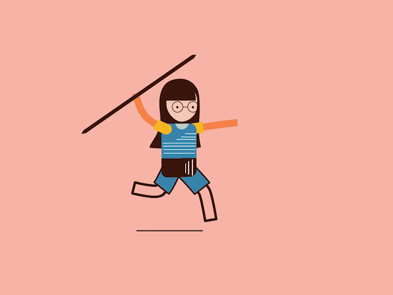 Throwing a javelin by 极植 on Dribbble