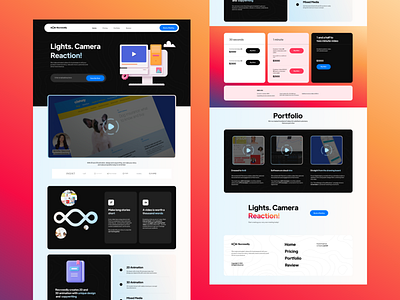 Recrowdly Animation Studio Landing Page animation assets design homepage illustration l landing logo studio typography ui ui ux icon mininmal crm menu vector website