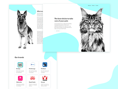 Landing Grupo Pet cat concept design dog landing landingpage pet sketch ui ux