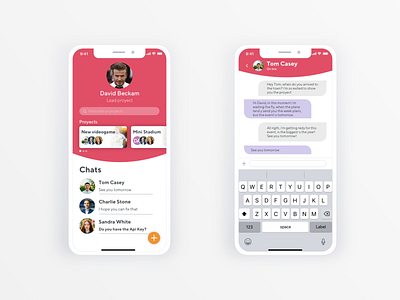 Business Chat app apple cards chat concept design ios sketch ui uiux ux