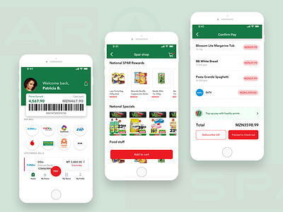 Spar mall-Mozambique android app design marketplace marketplace app minimal payment app ui user experience user interface design userinterface ux