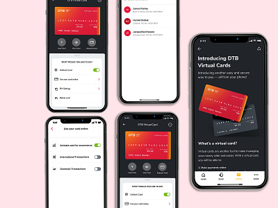 DTB Bank Virtual Card android branding design illustration ios ui user experience user interface design userinterface ux