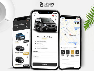 Lesus Executive android branding car rental design executive illustration ios logo ui user experience user interface design userinterface ux
