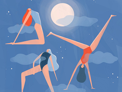 Moon Dance art calming celestial design feminism flat illustration illustration ipadpro procreate