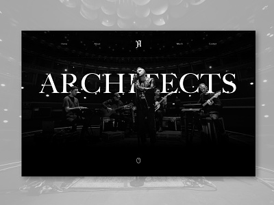 Architects Site Design | Home architects band black design desktop metalcore minimal music rock ui web design wesbsite