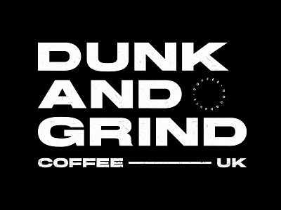 Dunk and Grind Coffee (shot) black branding cafe coffee design doughnuts drink dunk food grind logo minimal shop store