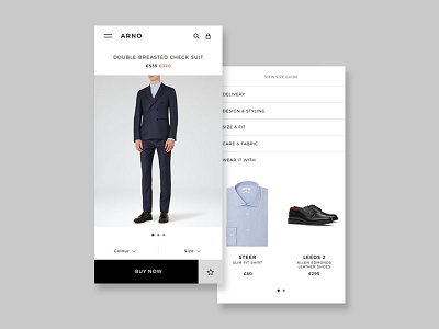 Reiss Product App mobile sketch ui