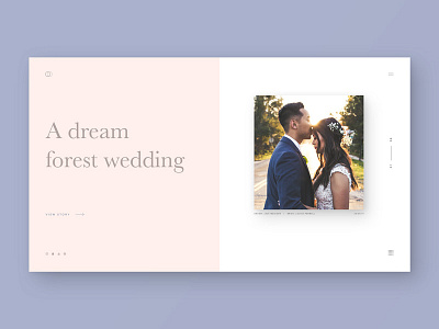 Layout 1.2 | Wedding Landing Page landing page minimal pastels pink ui unsplash website website design wedding