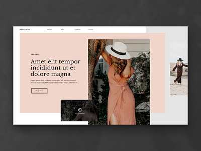 Layout 2.0 | Fashion e-commerce site beach design dress e commerce fashion landing lookbook minimal peach summer ui unsplash ux website women