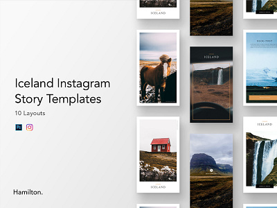 Product - Iceland Instagram Story Templates creative market design iceland instagram instagram story minimal photography photoshop stories story template templates travel ui unsplash