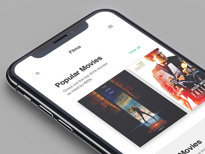 Layout 3.0 | Movie App apple database design film iphone iphonex minimal mobile movie movies photoshop sketch ui unsplash ux