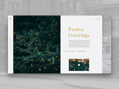 Layout 3.9 | Festive Greetings 2018 article christmas festive gold green holidays lights line minimal mobile photoshop shopping ui unsplash ux website