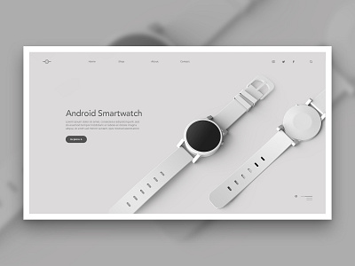 Layout 4.4 | Android Smartwatch android design ecommerce google grey minimal mobile photoshop render smart smartwatch ui unsplash ux watch website