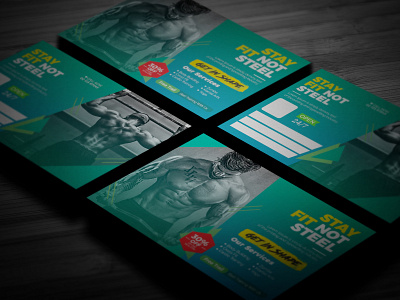 Fitness Postcard advertising branding business brochure businesscard clean corporate corporate business card design designer fitness postcard fiverr flyer identity illustration illustrator minimal print typography ui ux