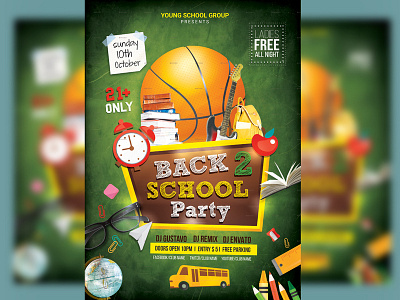 Back to School Party Flyer