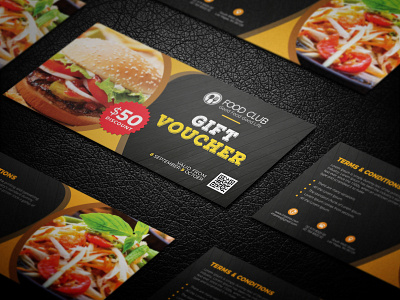 Food Voucher branding business card businesscard clean corporate business card food voucher illustration logo modern ui