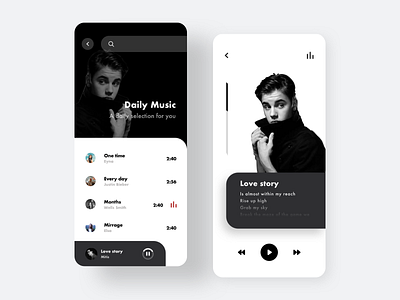 app-music-singer design music music app singer ui