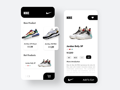 APP-shop-shose-nike design nike shop shose ui