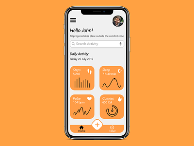 The Daily Activity Application app design ui ux