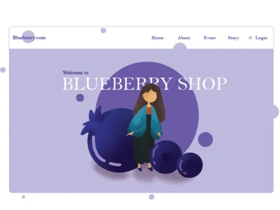 Blueberry design illustration illustration ui web ui web website