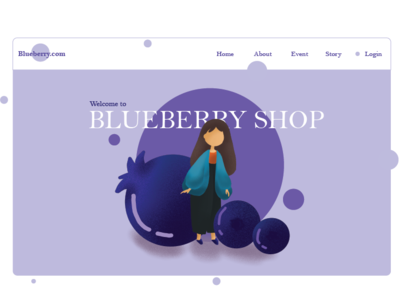 Blueberry design illustration illustration ui web ui web website