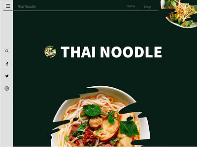 Thai noodle ux ui website design