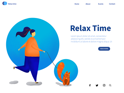 Relax Time Website illustration web design ux ui