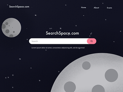 Search Space 🌑 illustration website design