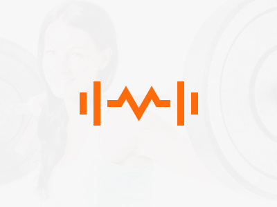 Huba Method barbell cardiogram fitness health hm icon logo logo design minimal monogram pulse simple sports