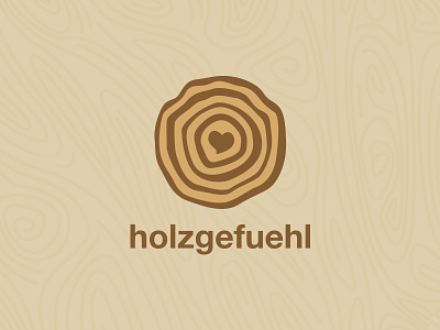 Holzgefuehl heart logo logo design logorado love wood wooden