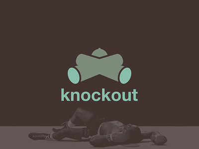 Knockout a b c d e f g h i j k l m n boxing branding icon identity logo logo design minimal o p q r s t u v w x y z simple sports