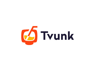 Tvunk alcoholic beverage drink logo logo design pipette screen television tv