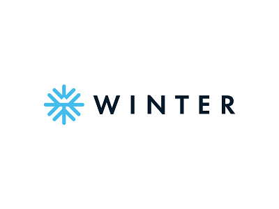 Winter logo logo design minimal negative space simple snow snowflake w winter
