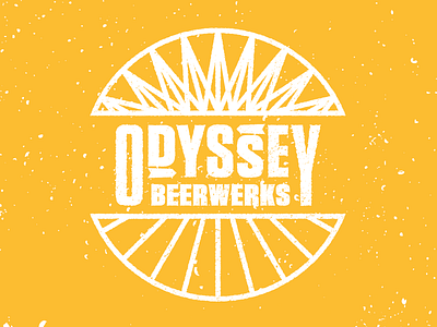 Beer beer brewery circle funky identity land logo o odyssey sky taproom
