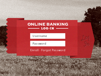 Online Banking Log-In banking buttons credit union enroll forgot password login online online banking password ribbon username
